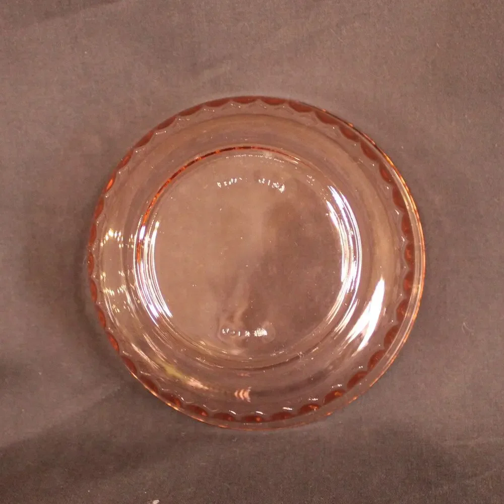 Set of 4 Pink Swirl Glass Tableware Bowls by Fortecrisa Mexico